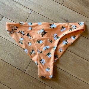 H&M Cheeky high cut orange bikini bottom NWOT hygienic liner intact